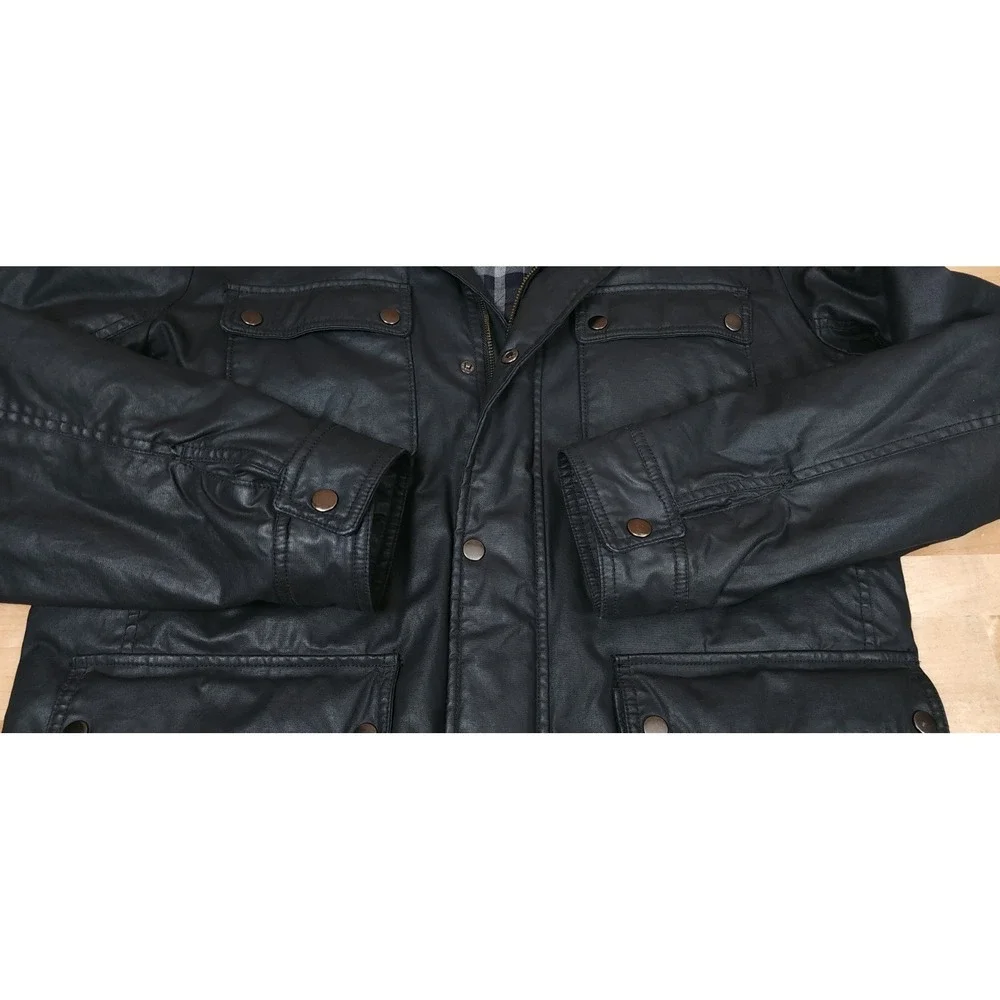 J. Crew Hayes Waxed Canvas Chore Field Military Jacket Coat Thinsulate Size L